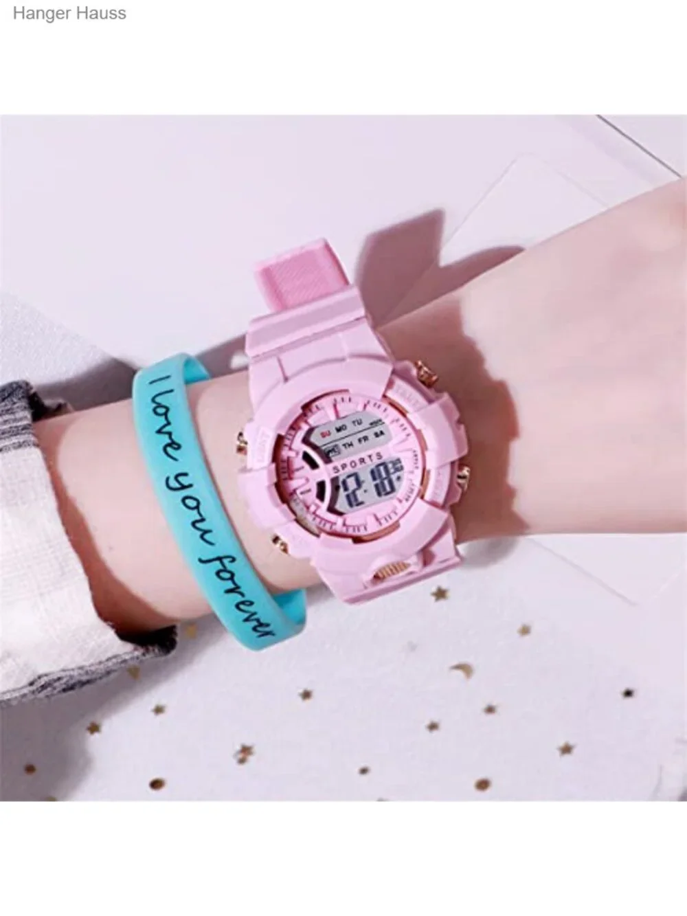 5 Pack Sports Watch Silicone Band Luminous Stopwatch Wristwatch